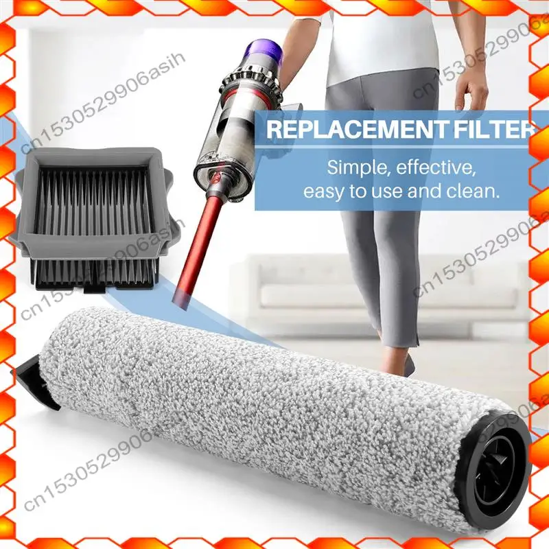 -AT52 فرشاة دوارة لفلتر HEPA لـ Tineco Floor One S3، مكنسة كهربائية Ifloor 3 Mop للأرضيات الرطبة والجافة