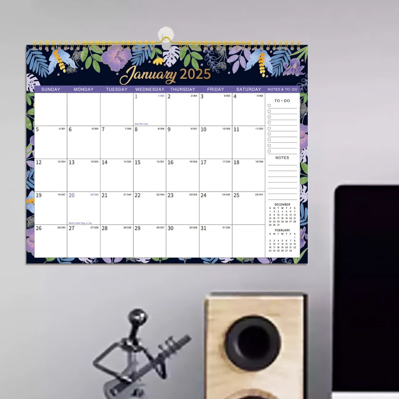 Календарь 2025 Настенный ежемесячный календарь Jan To Dec Ежегодный ежегодный планировщик Календарии 2025 Настенный планировщик 12x17 дюймов 12 месяцев