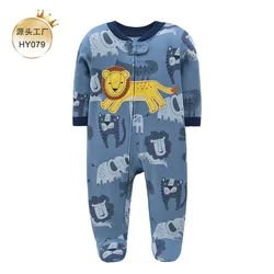 New Baby Pajamas Zipper Cotton Romper Foot Cover Newborn Boys Jumpsuit Bebe Items Girls Outfit 0-12m