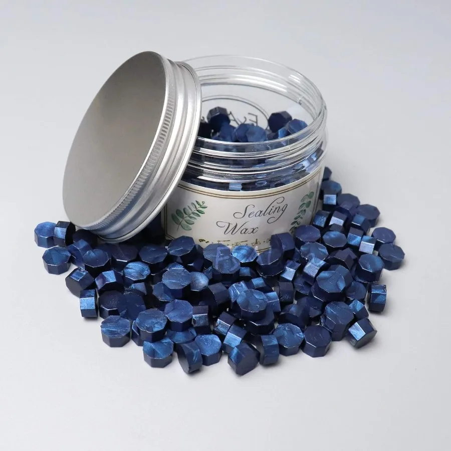 Wax Seal Beads 200pcs Octagon Wax Sealing Beads for Wax Stamp Sealing Perfect for Embellishment of Wedding Invitations Christma