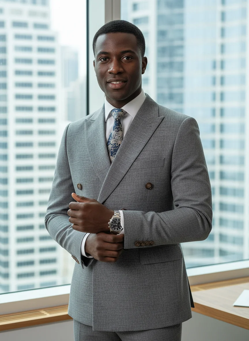 

2026 new 2-piece set (jacket + pants) Elegant Man Suit slim fit double-breastedWedding Suits for Men Business office suit