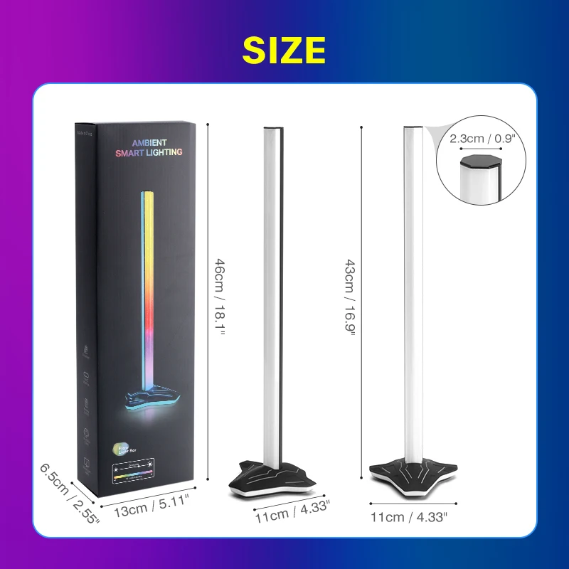 PC Screen Backlight Color Sync Light Bar Smart APP Control Computer Monitor LED Strip Light Ambient Game Atmosphere Decor Lamp