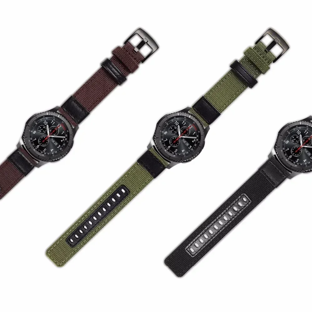 22mm 20mm Strap for Samsung Galaxy Watch 6 5 4 40MM 44mm Band Gear S3 Active 2 Classic 43mm 47mm Nylon Bracelet 5Pro 45mm Wrist