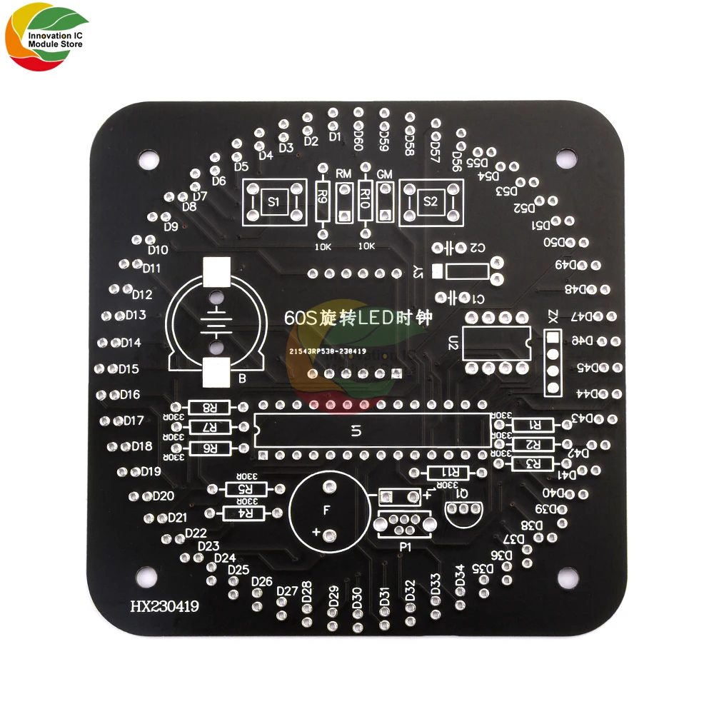 Imagem -04 - Digital Faça Você Mesmo Eletrônico Relógio Kit Controle de Luz Rotação Temperatura Led Tempo Display Conjunto de Ferramentas para a Prática de Solda