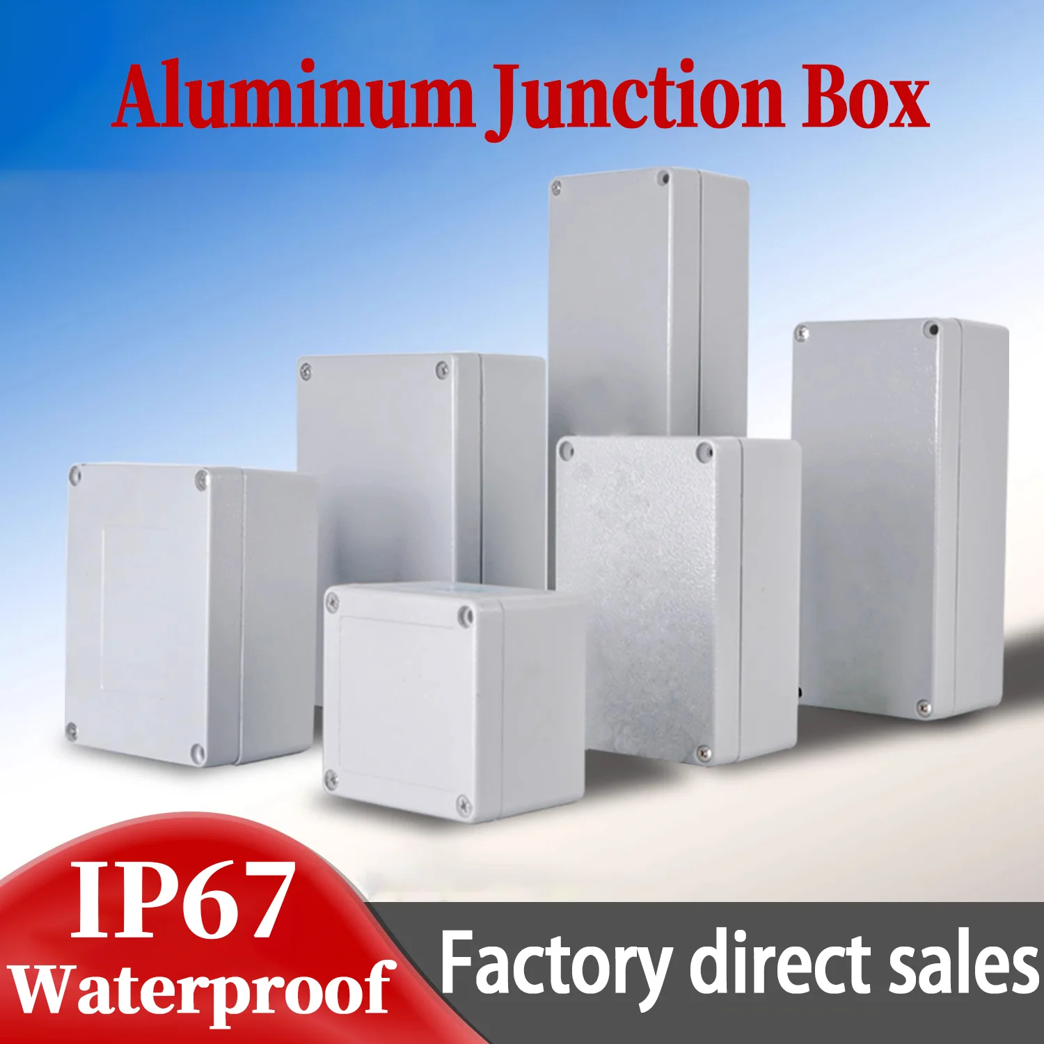 Outdoor Aluminum Enclosure IP67 Waterproof  Electrical Case Outdoor Sealed Project Instrument Case  Industry Junction Box