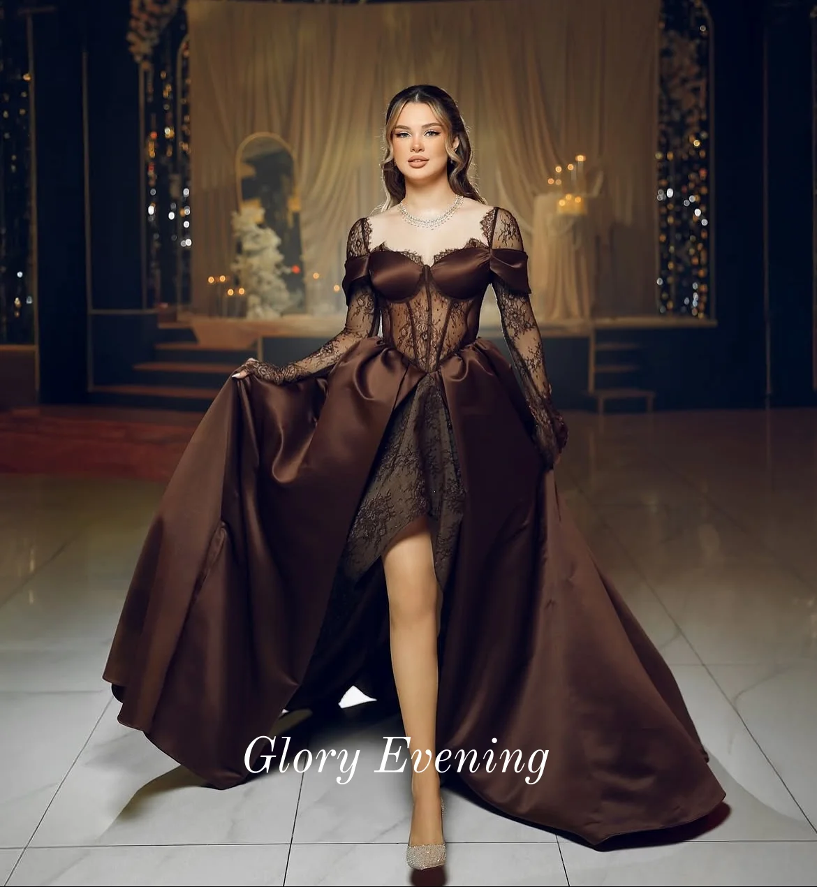 Przepiękne Sukienki na Bal Maturalny Formalne Długie Rękawy Szyte na Miarę Suknie Wieczorowe na Specjalne Okazje Suknie Balowe Dubaj Saudyjska Sukienka Księżniczki Szyta na Zamówienie