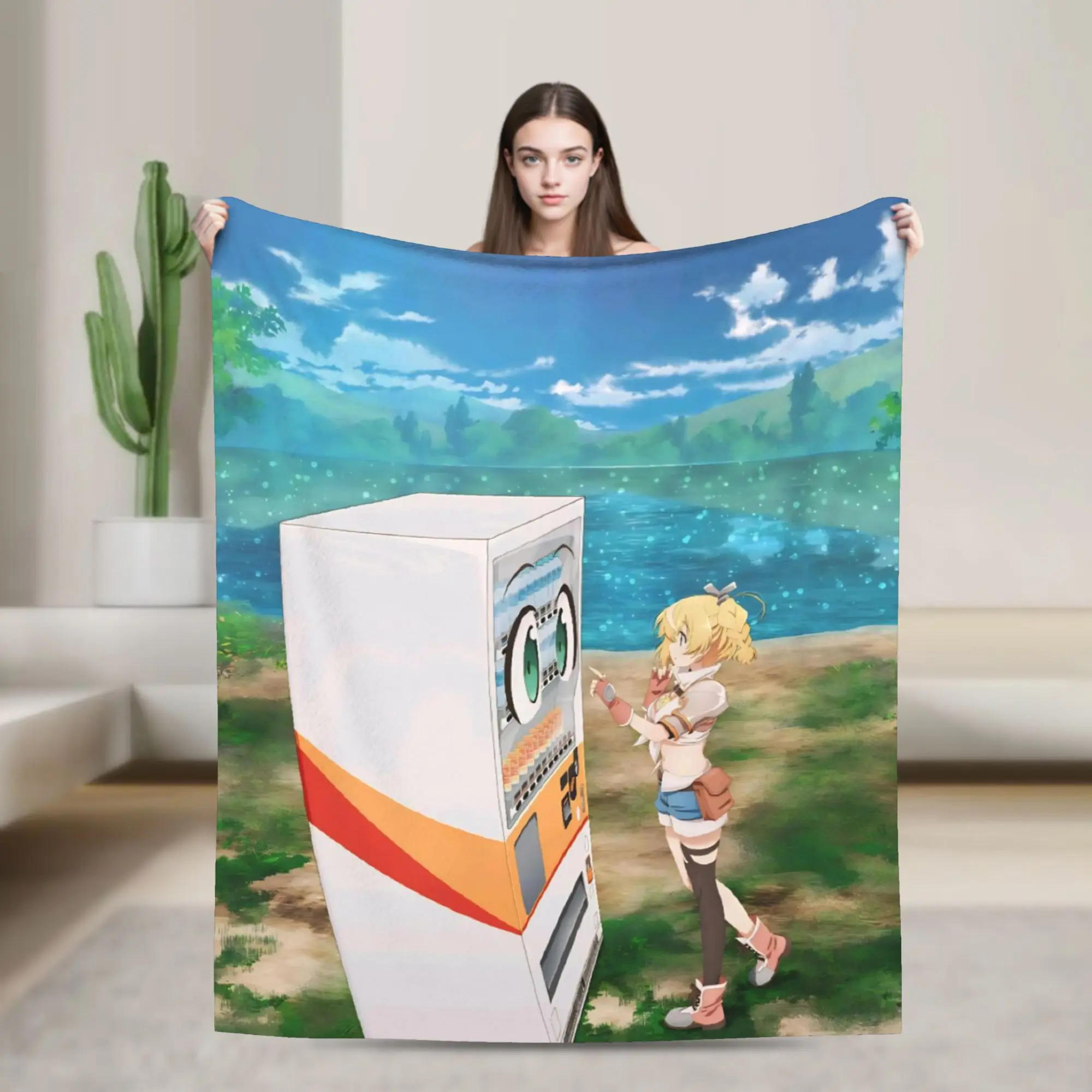 Reborn As A Vending Machine Throw Blanket for Couch Fuzzy Soft Plush Blanket Multiple Sizes Bedspread for All Seasons
