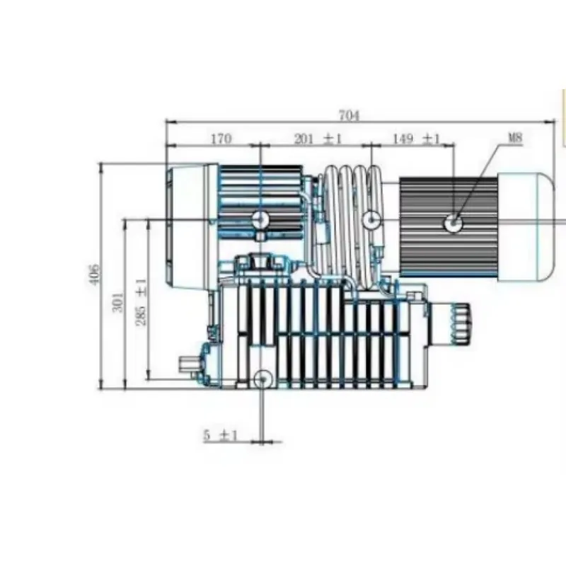 Single-stage Oil-type Rotary Vane Vacuum Pump - Industrial Vacuum Extraction Equipment