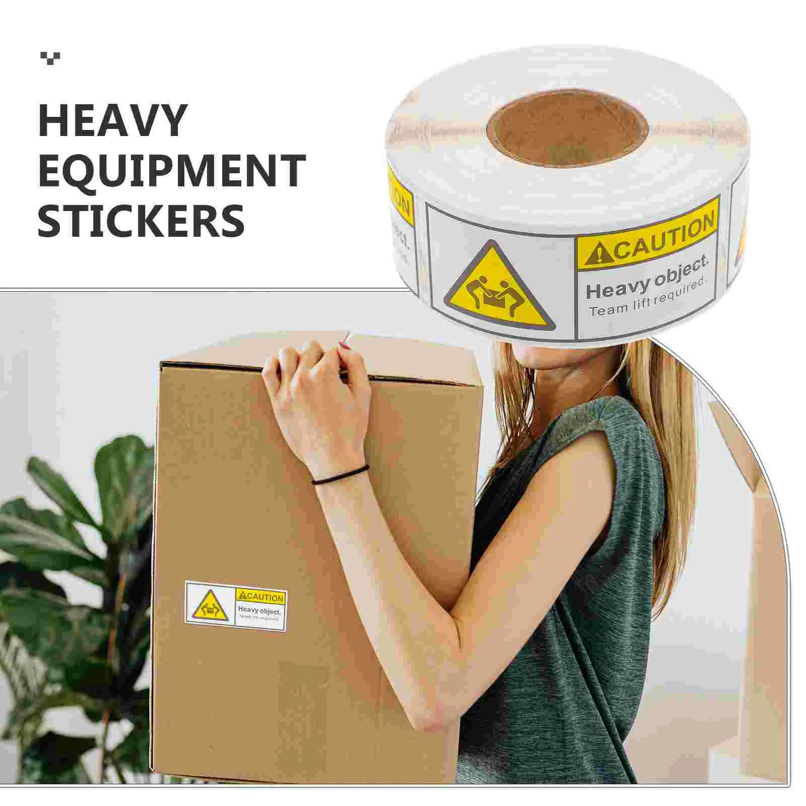 Asset Tags Stickers Overweight Caution Heavy Equipment for Shipping Moving Boxes