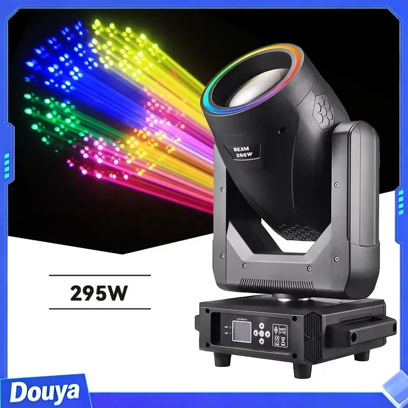 295W Sharpy 14r Beam Moving Head Light Double Prism Disco Dj Cabeza Movil Rainbow Spot DMX512 Sky Luce Beam Light