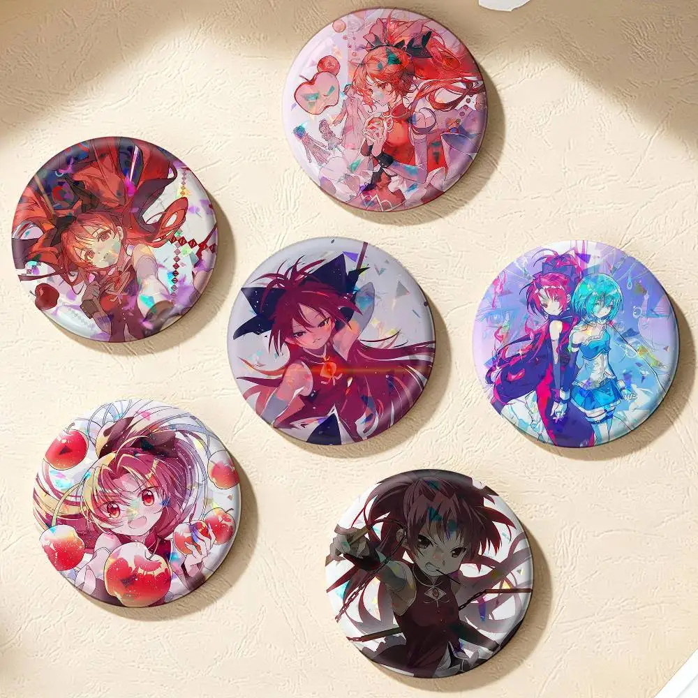 

kyoko sakura The Puella Magi 75mm 44mm 25mm Brooch Backpack Hat Pins Accessories Toys Badge