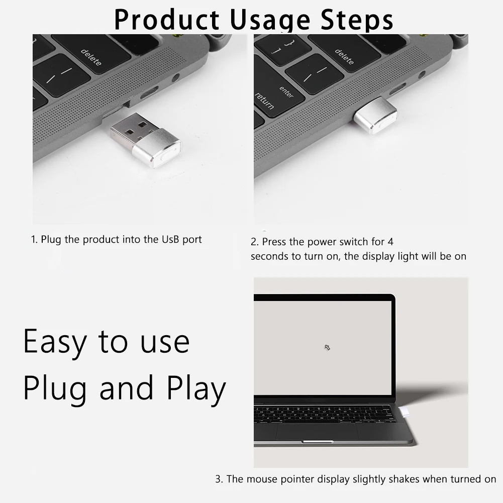 

Mini Mouse Mover Plug and Play USB Automatic Mouse Jiggler Mover Keeps Awake Indicator Light Aluminum Alloy Housing for Computer