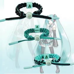 3 styles New Anime Hatsune Miku kawaii figure Reflection Adjustable Handmade Bracelet Woven hand rope model toys Gifts