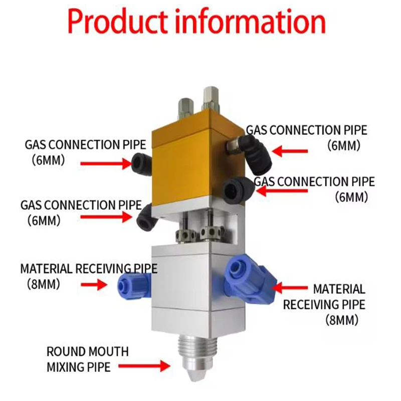 Precise Pneumatic Return Suction Thimble Stainless Fine-tuning Needle Glue Suction Dispenser Valve