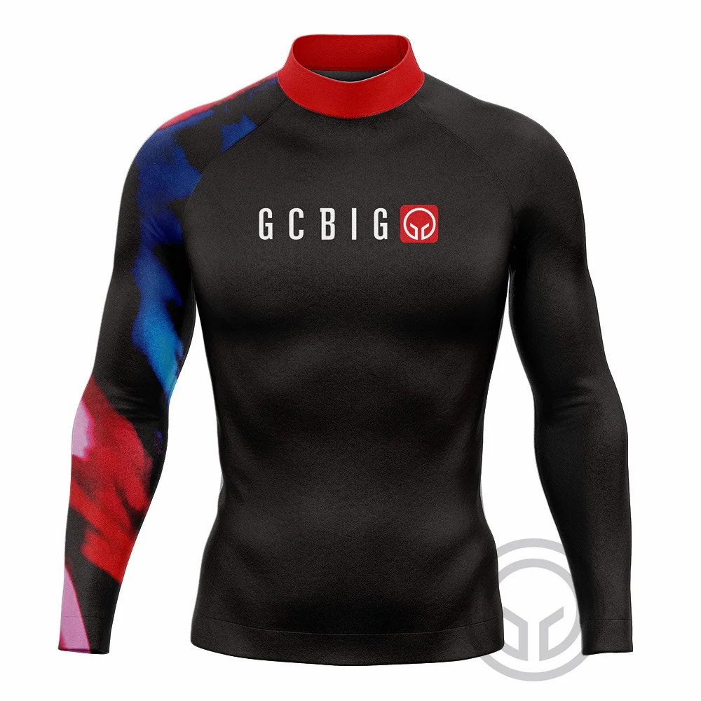 GCBIG Sport Rash Guard Men's Surfing Long Sleeve Shirts Quick Dry Keep Warm Clothing Camiseta De Natacion Para Hombre Swim Wear