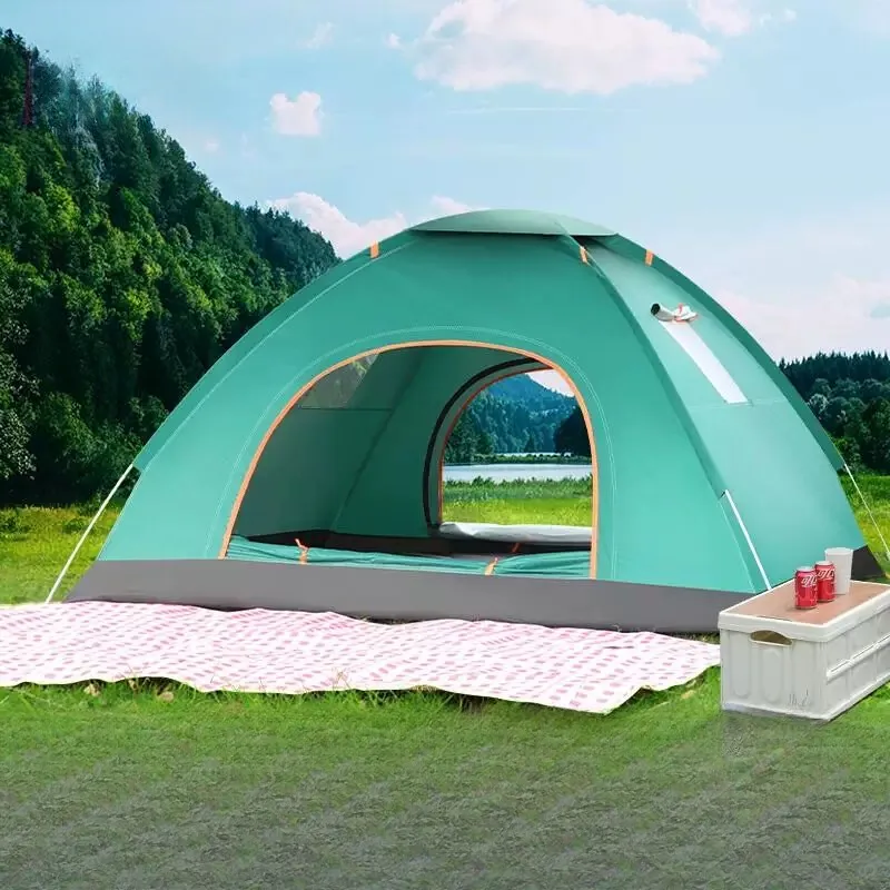 ポータブルビーチ日焼け止めテントクイックオープニング厚みのあるキャンプ用品防雨一晩キャンプ屋外旅行用品