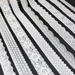 (5 meters/roll) White Elastic Lace Fabric Underwear Stretch Laces Trim Manual DIY Crafts Sewing High Quality Ribbon