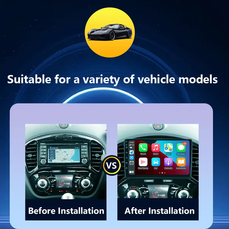Wireless CarPlay Android 15 for Nissan Juke 2011 - 2016 Car Radio Video Audio Multimedia Player DSP Stereo GPS Navigation WiFi