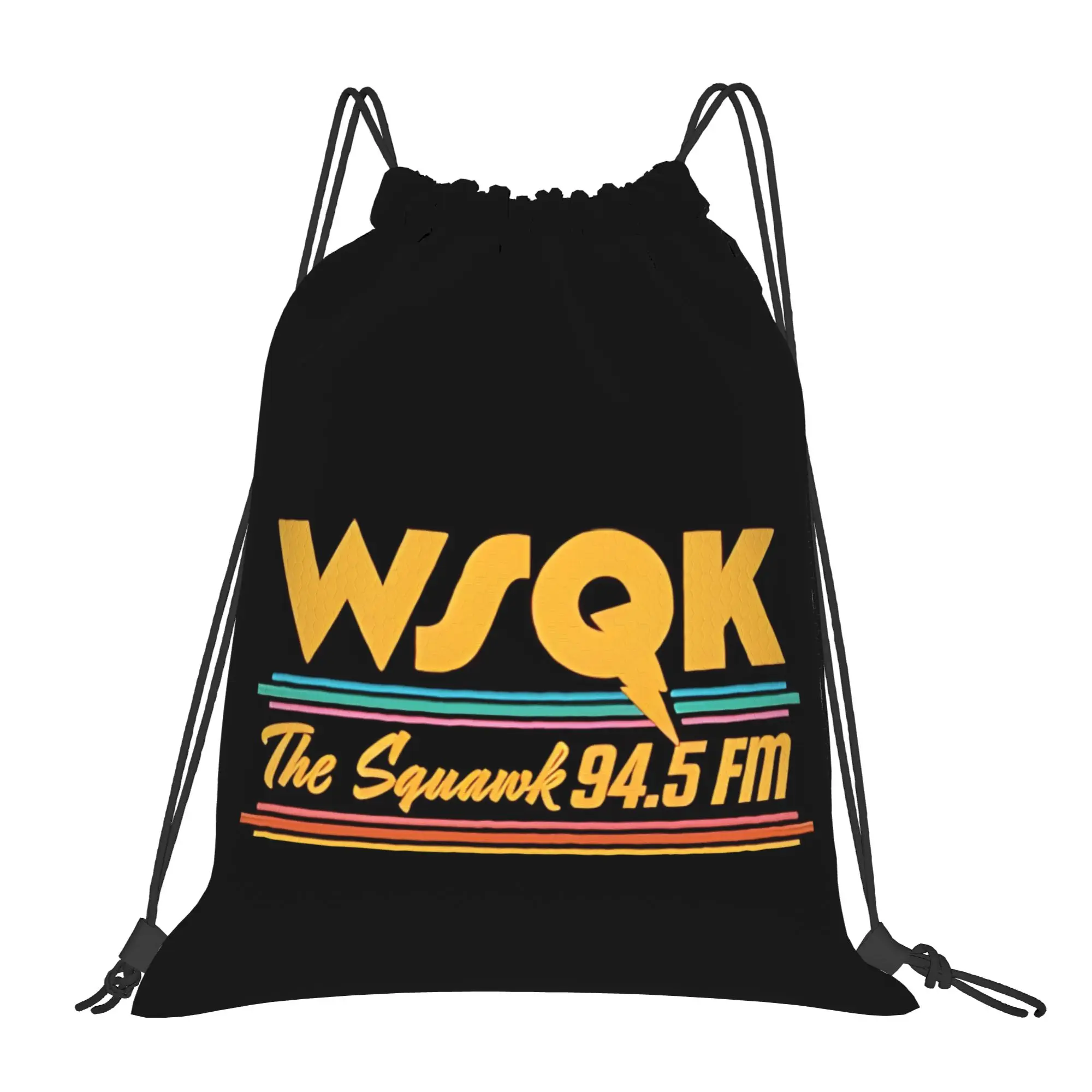 WSQK The Squawk 94 WSQK Multi-function Pocket Men Women Storage Backpack Teenager Travel Bag Print Drawstring Bags