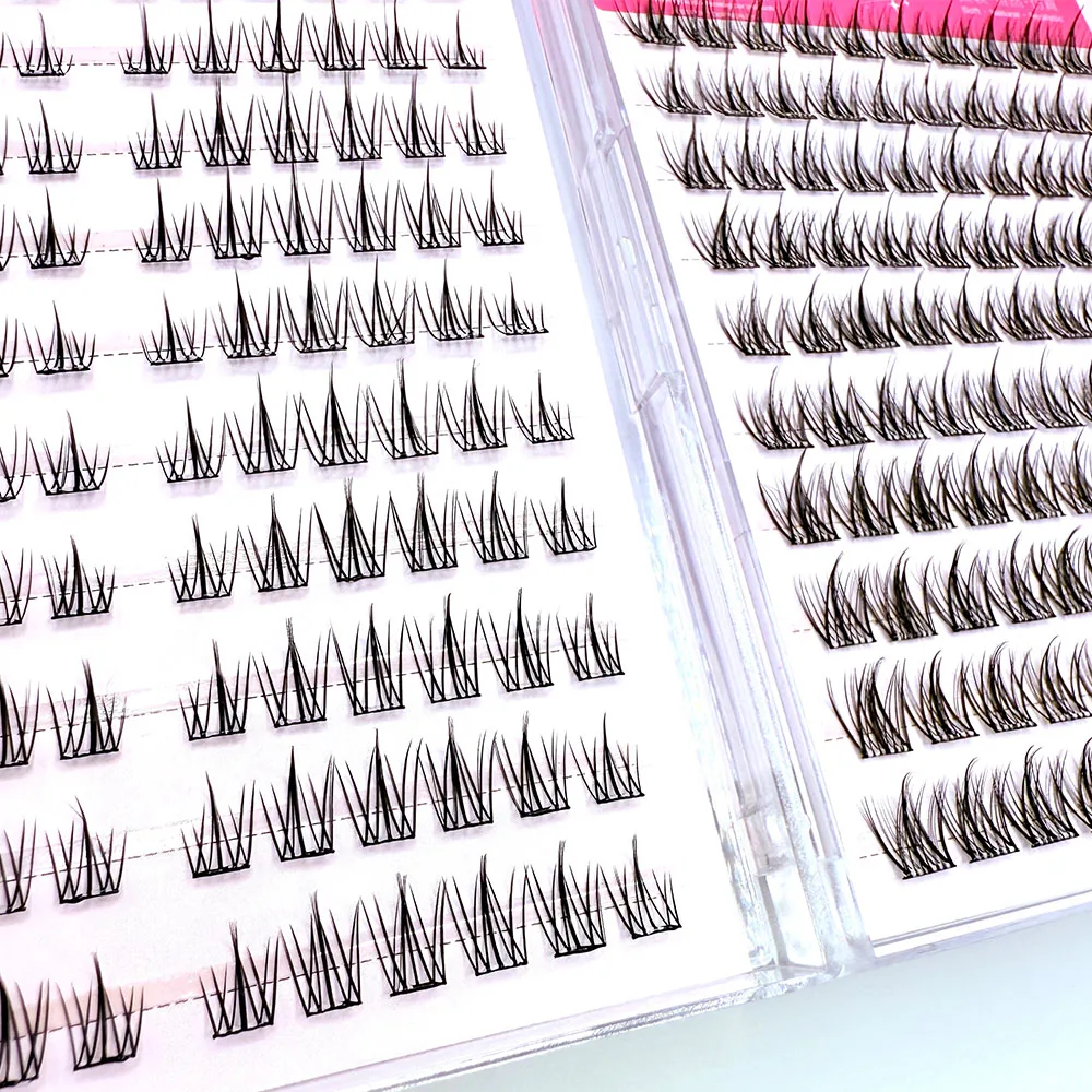 Cluster per ciglia individuali autoadesive facili dall'aspetto naturale per principianti, senza colla