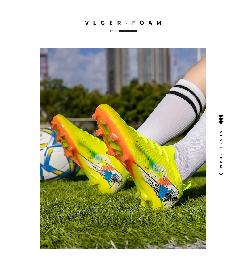 Neue Herren Fußballschuhe Trainingsschuhe Fußballschuhe mit langen Stollen Ultraleichte Fußballschuhe FG Rutschfeste Outdoor-Schuhe Dropshipping – Detail 21