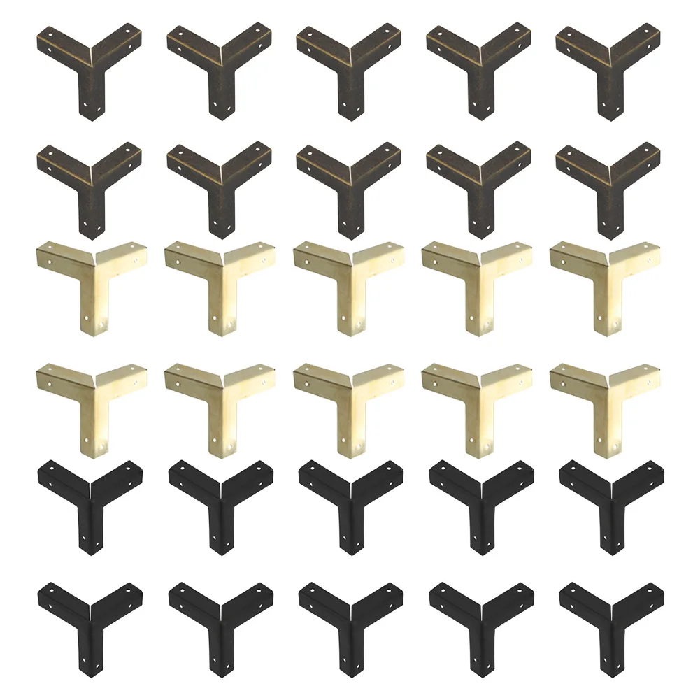 10PCS Jewelry Box 4 Side Corner Protectors Furniture Corner Protector With Screw Furniture Hardware Accessories