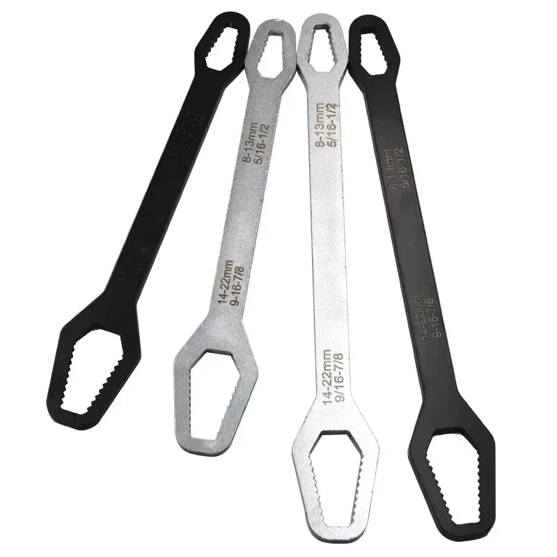 Black Multifunctional Double-Ended Box Wrench 8-22 Hex Solid Screw Nut Tool with Various Diameters for Home Repair image 5