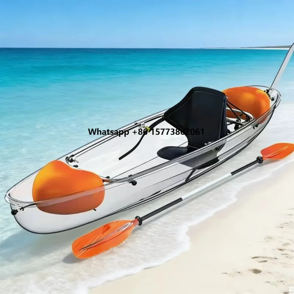 Crystal Kayak Boat Made of PC Lightweight and Foldable for Outdoor Water Sports Eco Friendly Fishing and Lake Leisure