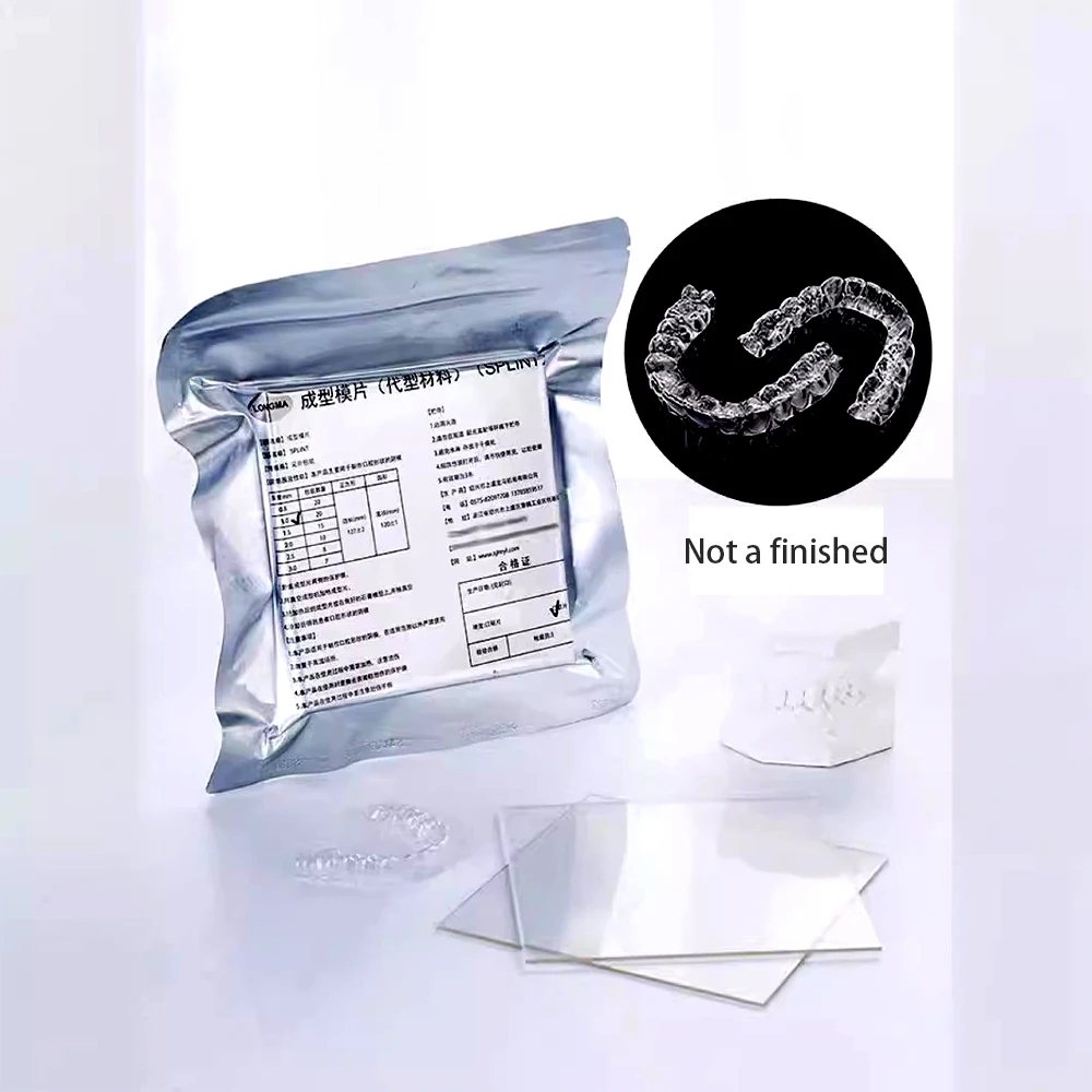 Dental Lab Orthodontic Splint Retainer Slice Vacuum Forming Sheet Soft and Hard Rigid Flexible Film Thermoforming Material