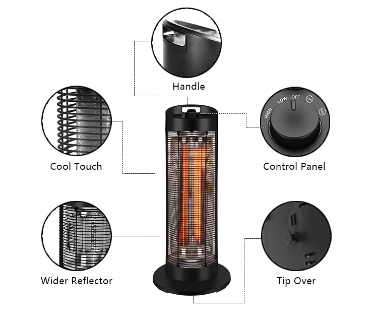 2025 new product Portable and timed Electric heaters for home/outdoor remote control operation