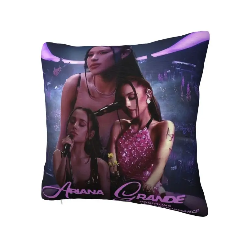 Luxury American Singer Ariana Grande Cushion Cover Velvet Pop Music Pillow Case for Living Room