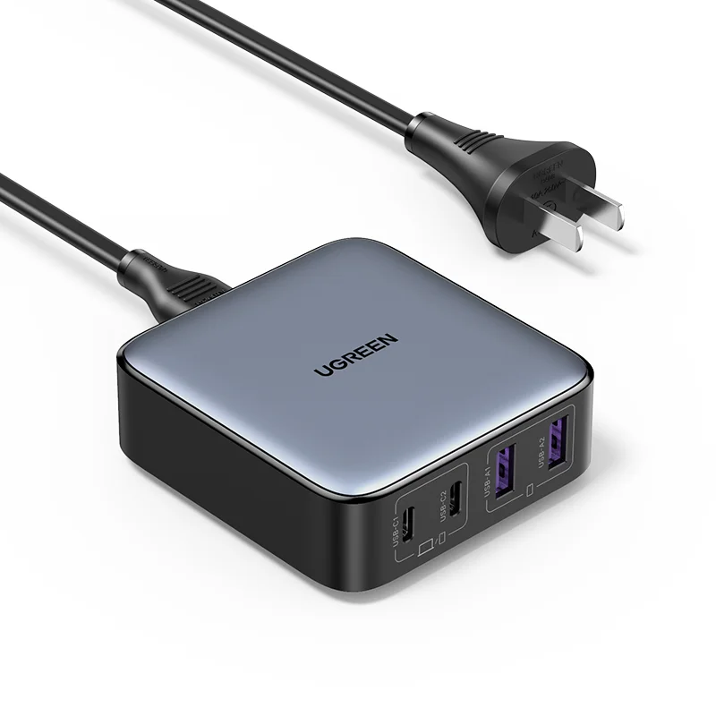 

UGREEN 65W USB C Charger Nexode 4 Ports GaN Charging Station with 2 USB C and 2 USB a Desktop Charger for iPhone