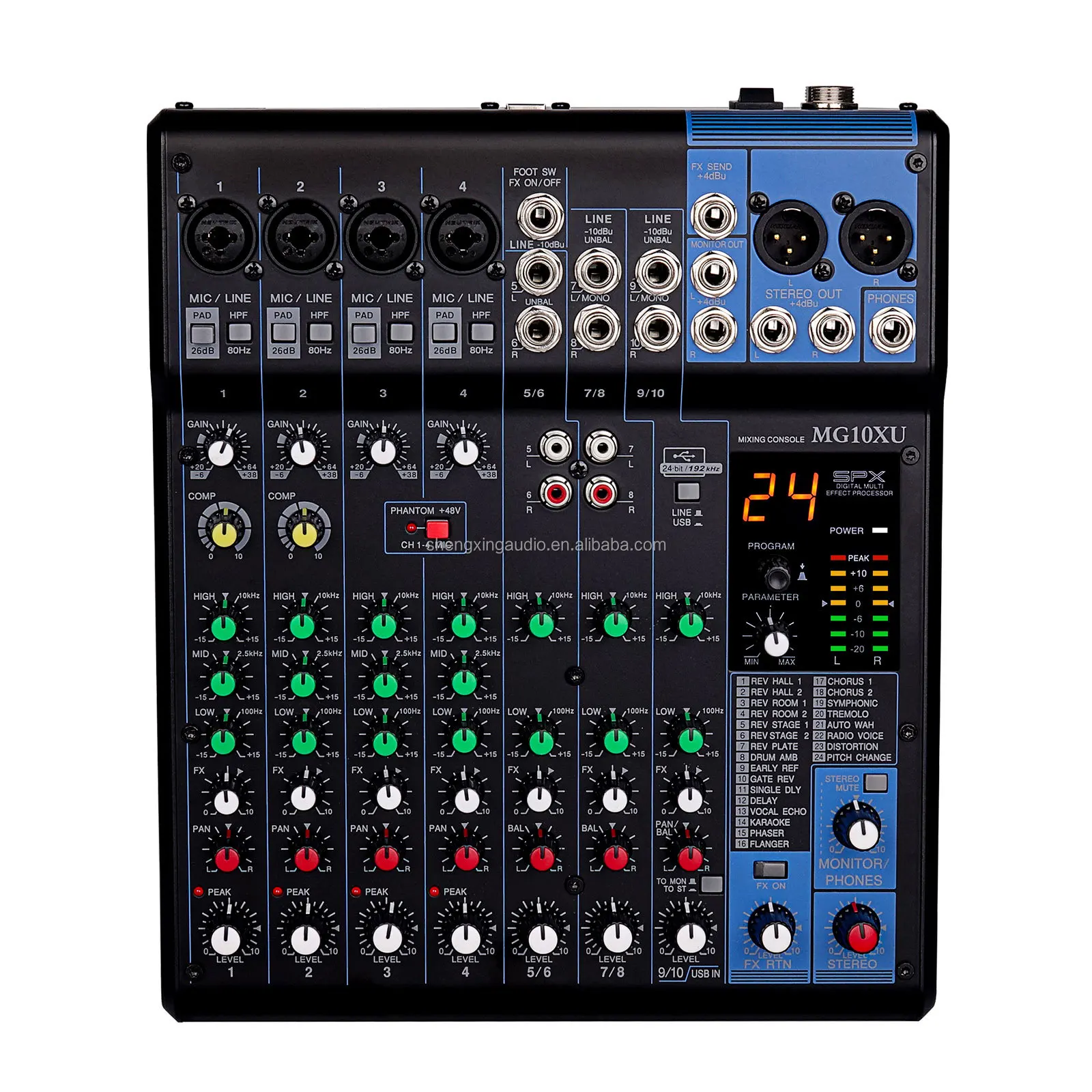 MG10XU Digital Audio Console High Quality 10 Channel Professional Audio Mixer Professional Audio Mixer Hot Sale