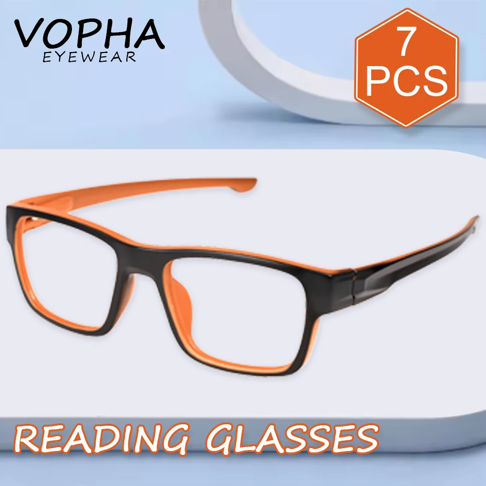 

7 шт. мужские и женские очки для чтения/очки с защитой от синего света/очки для дальнозоркости нового стиля, диапазон диоптрий: от +1,0 до +3,0