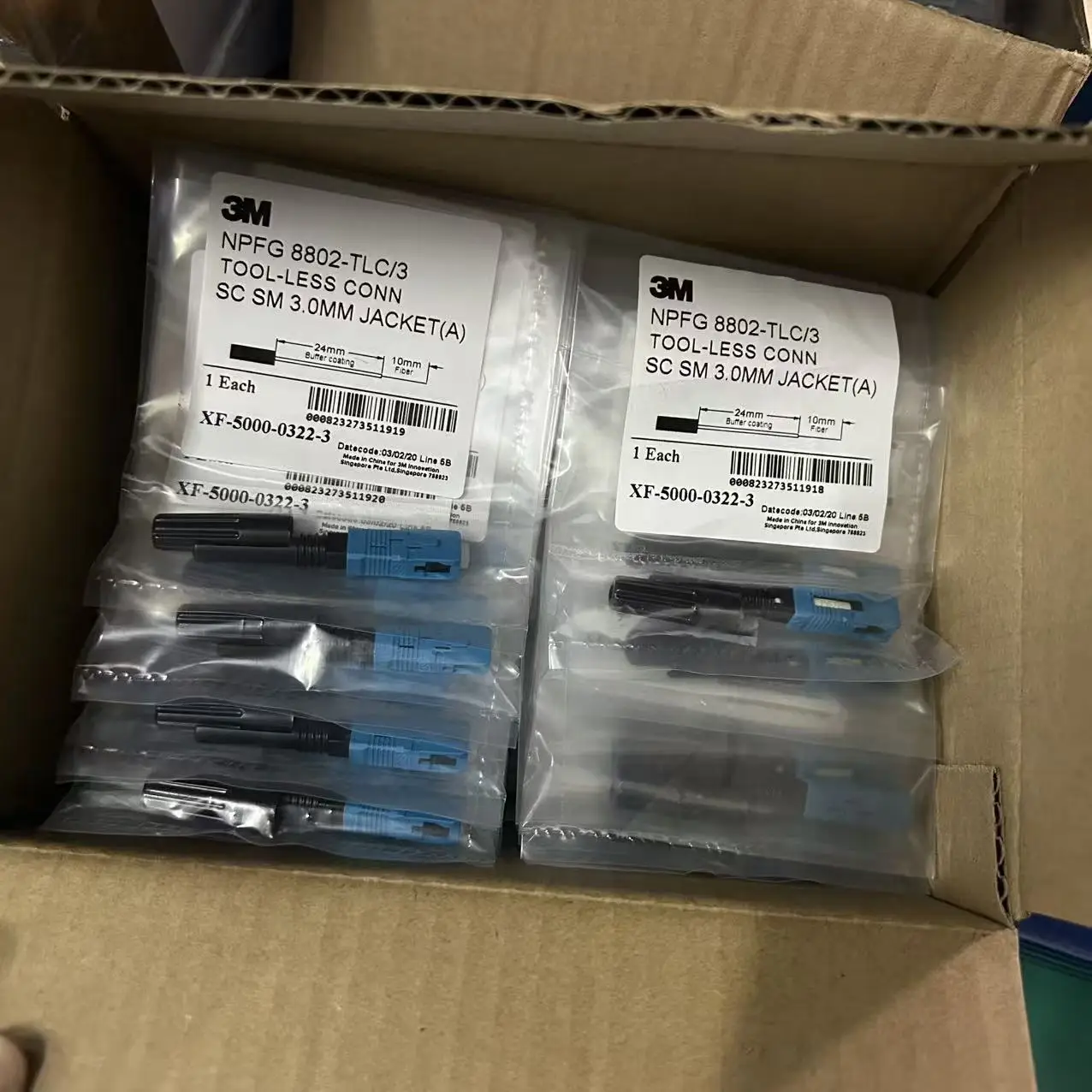 

Surplus Clearance 100pcs NPFG8802-TLC/3 SC UPC Tool-less Fiber Connector Wholesale Low Price