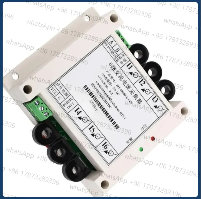 6 Channels Perforated AC Power Measurement 24-bit 30A High Speed Current Frequency RS485 Modbus-RTU