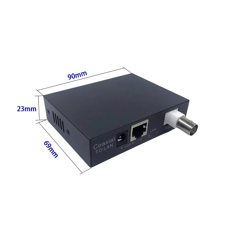 1 paar 10/100M ip Coaxia Übertragung BNC auf rj45 Port IP Extender CCTV HD IP Video Extender EOC Ethernet Coaxia Extender 500m