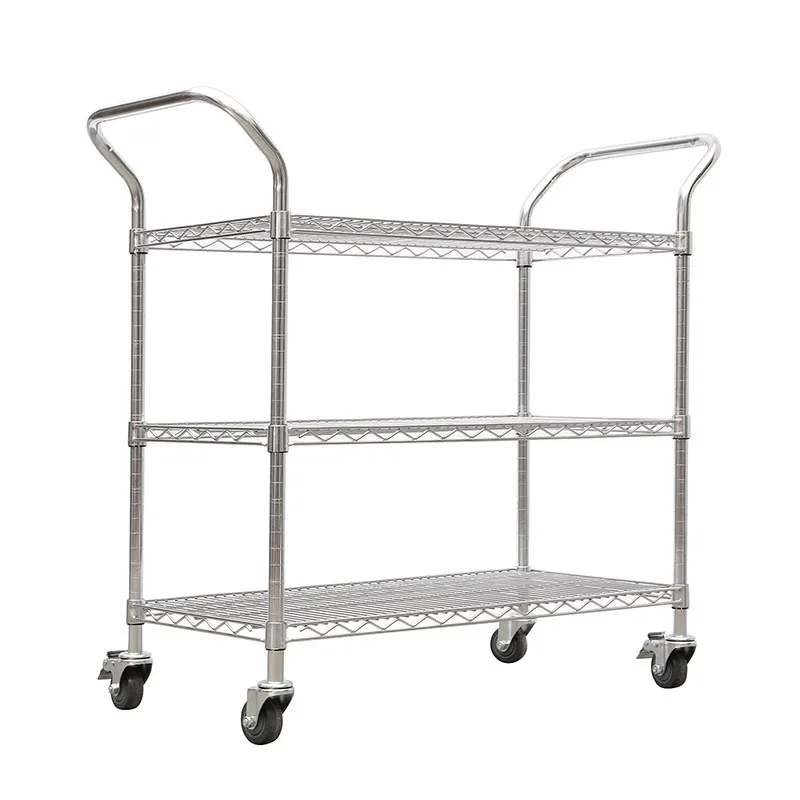 Industrial and Clean Room Wire Shelving Carts Dust-free Trolley for Industrial and Hospital Using