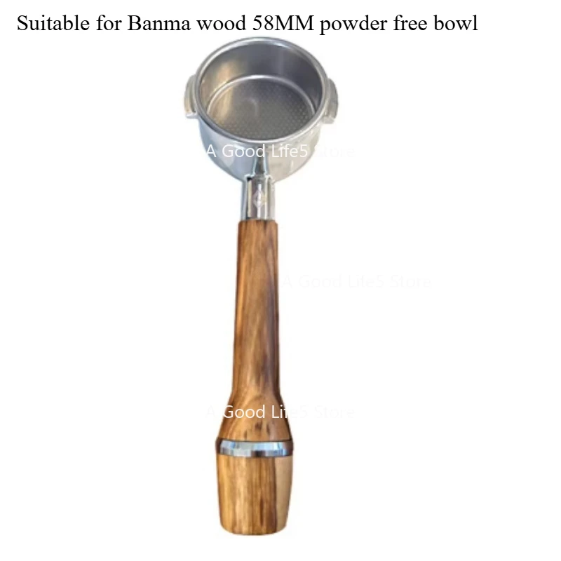 Applicable To Wooden DALLACORTE Mina Coffee Maker Bottomless Handle 58MM Coffee Machine Handle Handle