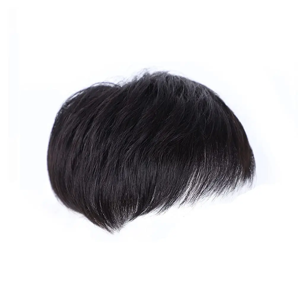 Bald Wig Piece Wigs Headband Wig Black Hair Clip Toupee for Men Short Human Hair Wig Chests for Hairpins Men Wig Men Hairpiece