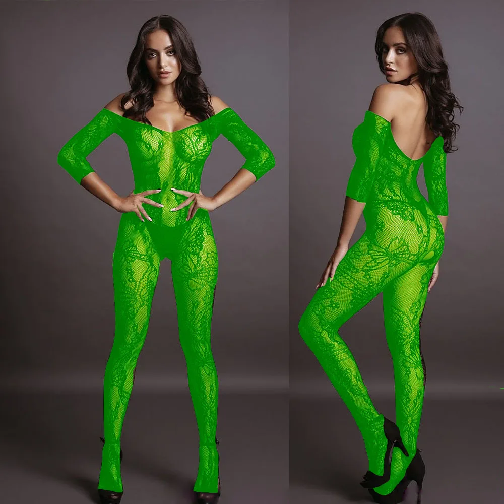 Crotchless Bodysuit Transparent Bodystocking for Sex Bold Body Suit Open Crotch Pantyhose Erotic Costumes Sexy Fishnet Lingerie