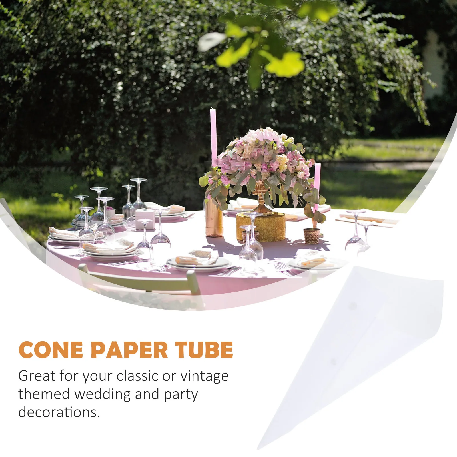 

50 Pcs Bracket Paper Fountain Bride Flower Petals Floral Party Wedding Confetti Cones