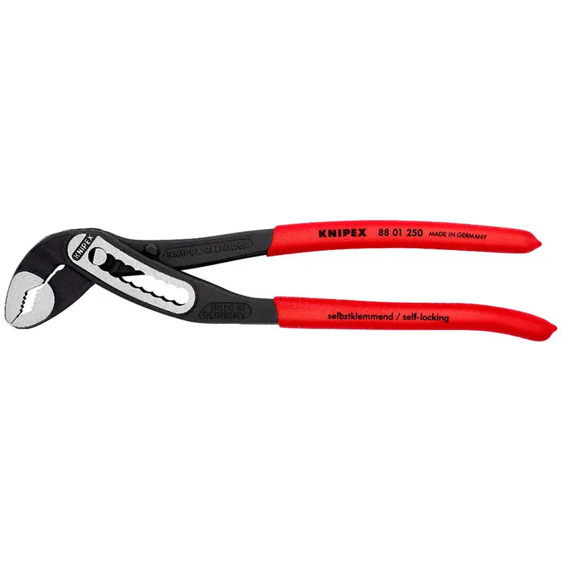 KNIPEX 88 01 250 Alligator Water Pump Plier with 9 Notch Adjustment Positioning 10 Inches High Wear Resistance Plier with 61 HRC