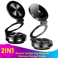 NEW Electric Vacuum Suction Magnetic Car Wireless Charger Holder Mirro Gym Bath Shower Mount for Iphone 16 15 14 13 12 Samsung
