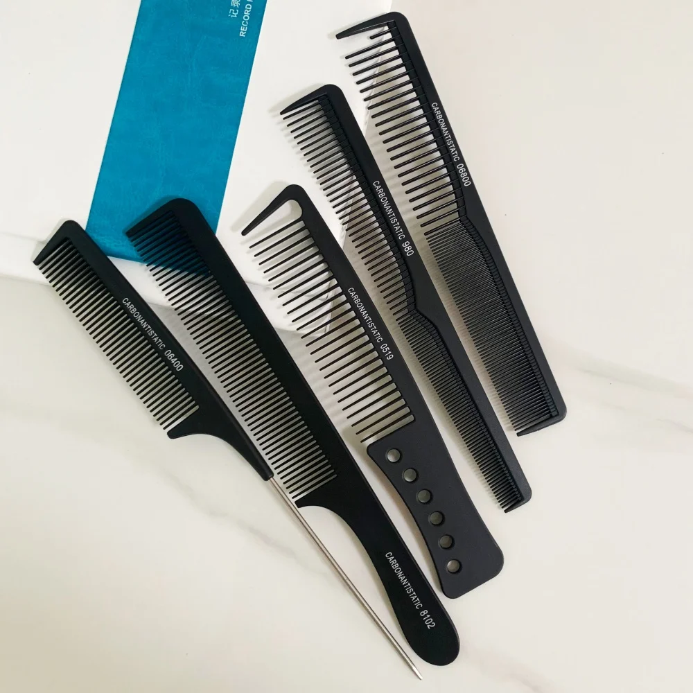 5Pcs Multifunctional Hair Comb Set Double Sided Sparse Fine Tooth Handle Comb Salon Hair Styling Barber Tools