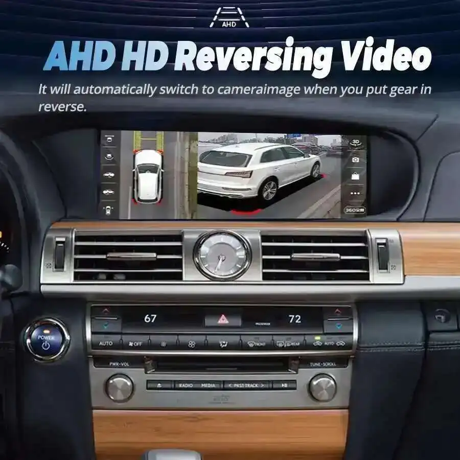 Qled Screen Car Android Video Player Carplay For Lexus LS460 Ls600 Sport 2013 Radio Tape Recorders GPS 12.3inch