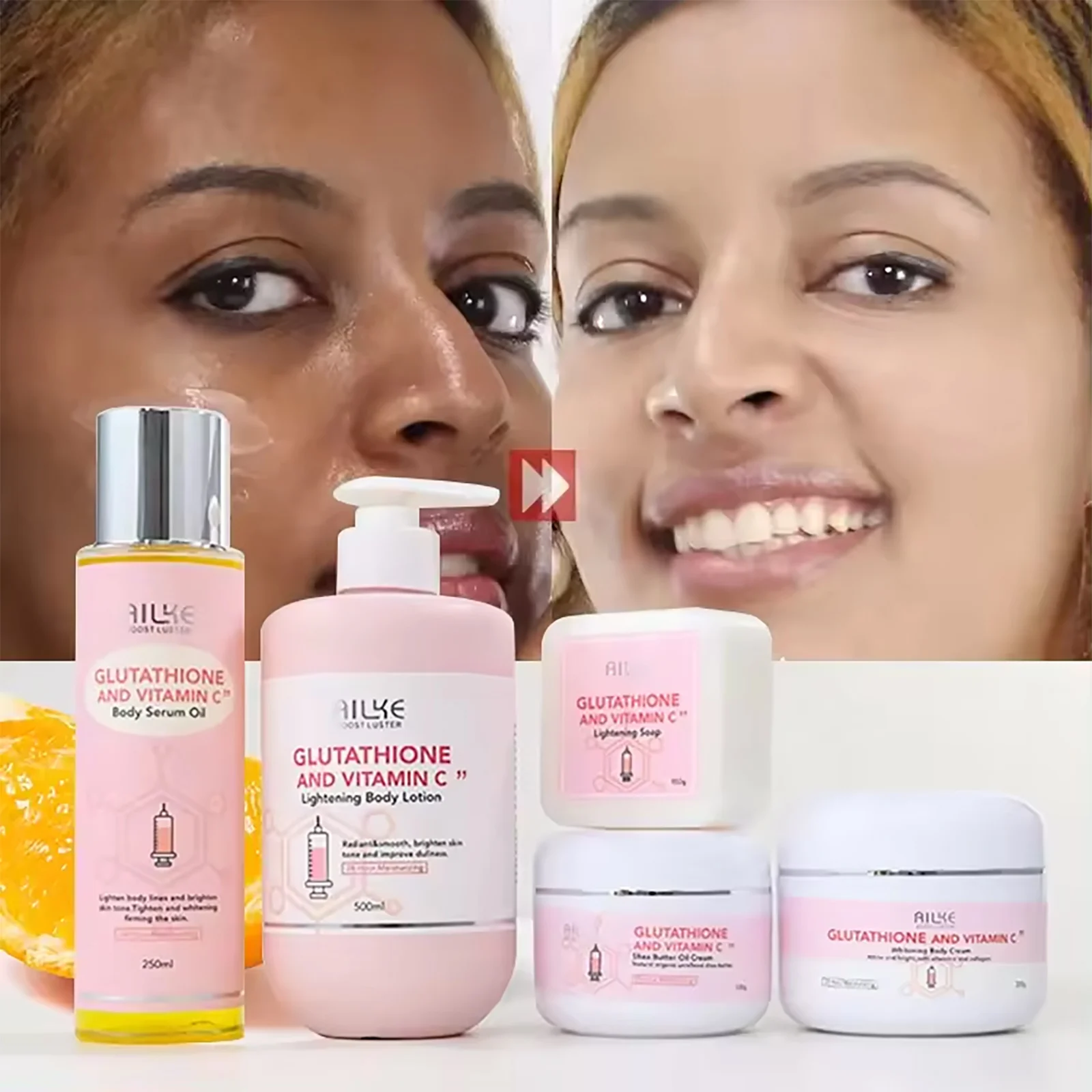 ailke glutathione and vitamin c Whitening Skin Care Kit, With C, Glutathione, Brightening, Reduce Dark Spots, Clean Stains, for All Skin Types Beauty Cosmetic bpc-157 before or after
