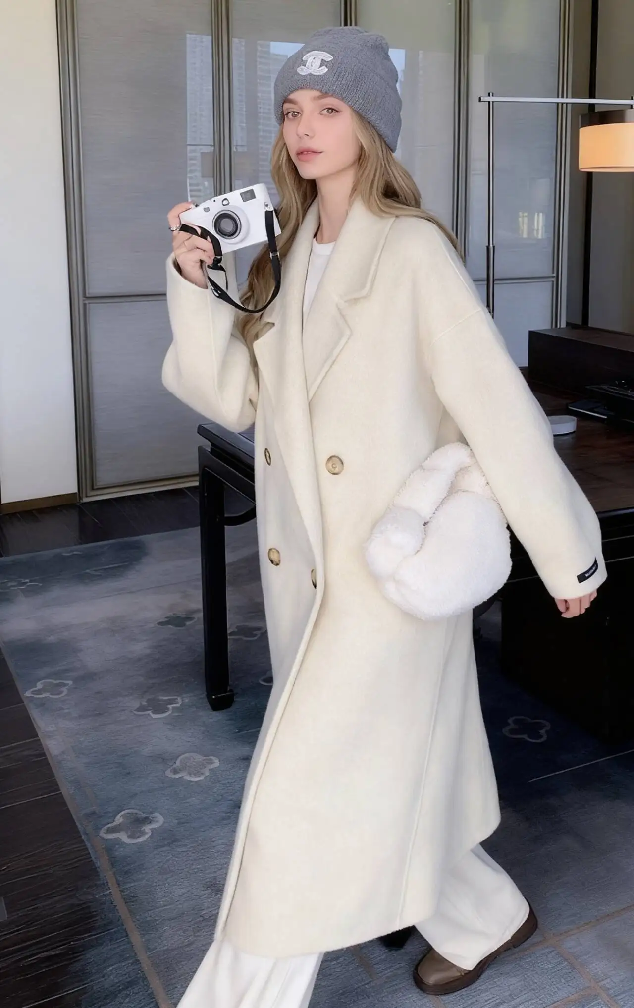 

Шерстяные пальто, женское шерстяное пальто, натуральное длинное осеннее стеганое пальто с заниженными плечами в китайском стиле, школьное исследование, отдых, город, консервативный стиль