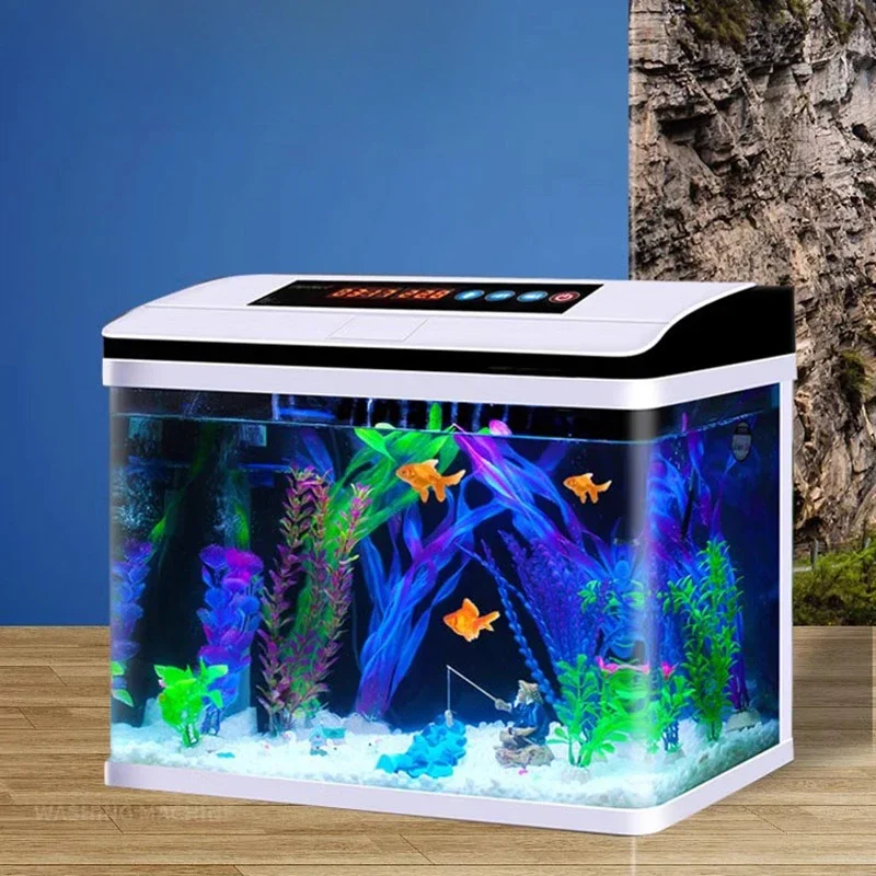 

Decoration Desktop Fish Tank Cobble Light Aquatic Pet Supplies Landscaping Nordic Fish Tank Ecology Loop Aquarium Pour Aquarium