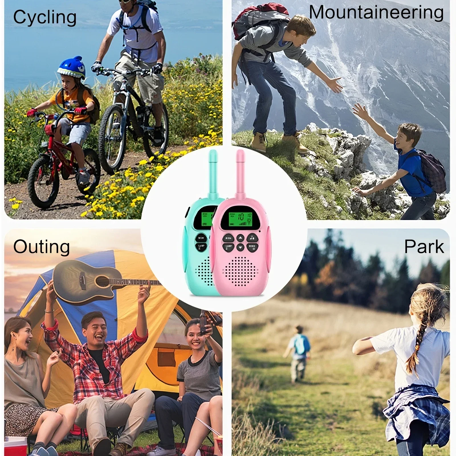 2 Pcs Walkie Talkies สําหรับของเล่นเด็กแบตเตอรี่ Walkie Talky 22 ช่อง 2 ทิศทางวิทยุ 3KM ยาวสําหรับของขวัญเด็ก